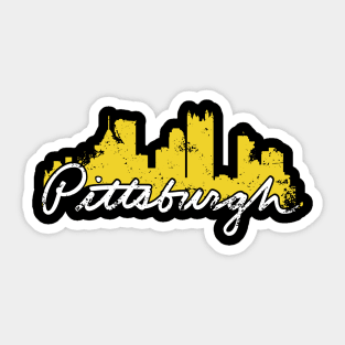 Pittsburgh Cursive Skyline Sticker